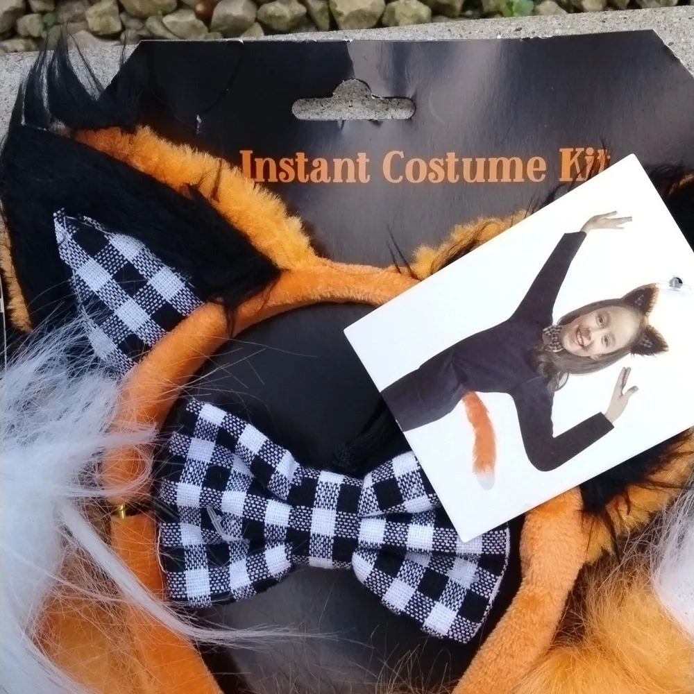 Deluxe Instant Costume Set of 4, cat or fox, set of 4. Costume Party
